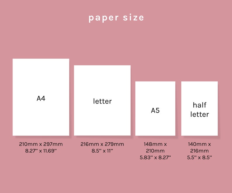 Printable pink dot grid paper, dot sheet printable, journal template, bullet, PDF, A4, A5, letter, half letter image 2