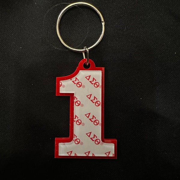 Delta Sigma Theta Custom Number Key Chain