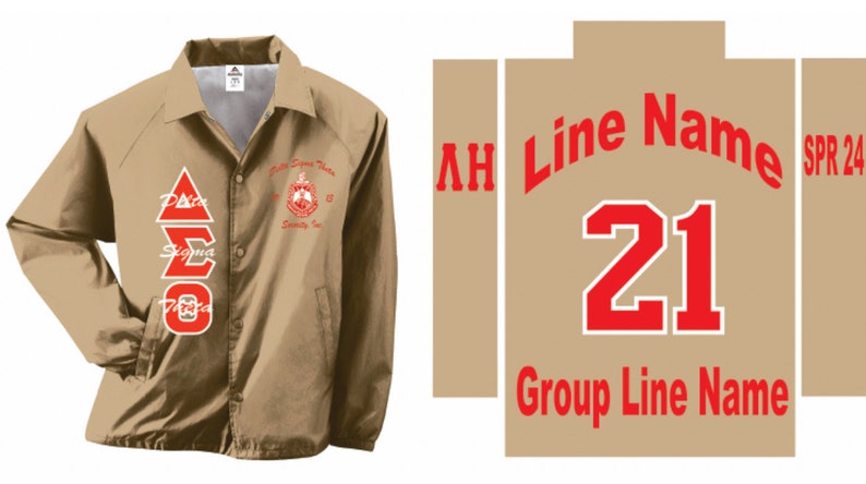 Delta Sigma Theta Customized Coach Jacket. Special Pricing ends Sunday image 3