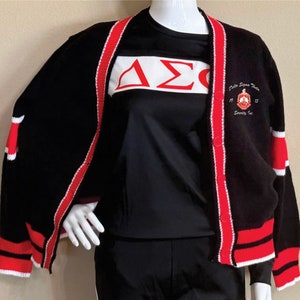 Delta Sigma Theta Cardigan Sweater Ladies Cut Exclusive image 4