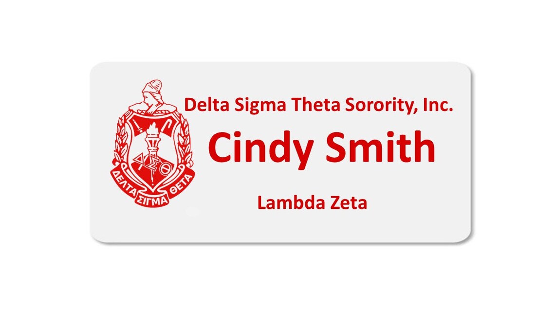 Delta Sigma Theta ID Badge Etsy