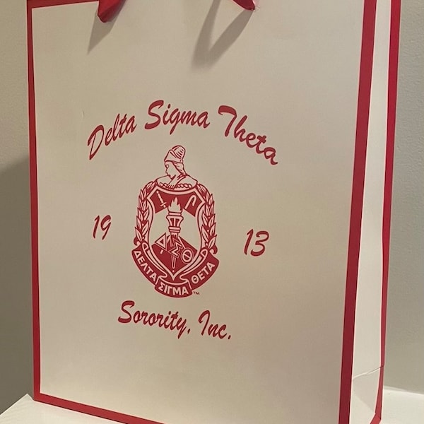Delta Sigma Theta Gift Bag Set of 4 qty Gift Bags. Special ends Sunday!