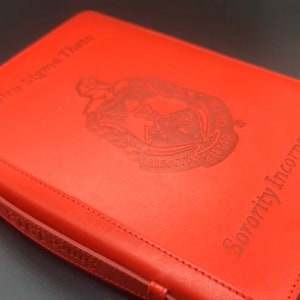 Delta Sigma Theta Soft Leather Deluxe Ritual Cover imagem 1