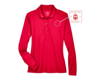 Delta Sigma Theta - Moisture Wicking Long Sleeve Polo Shirt
