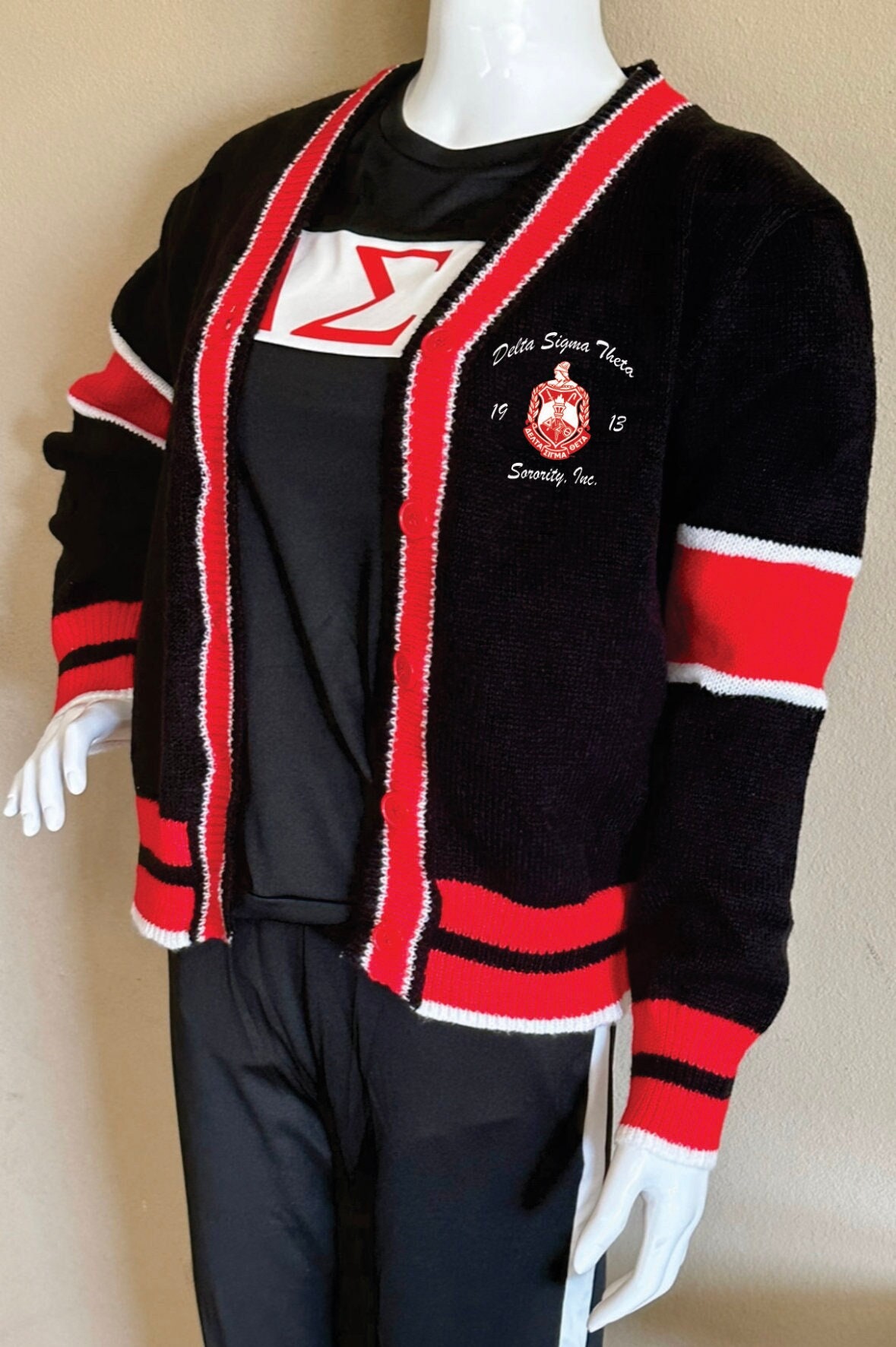 Delta sigma theta varsity sweater top