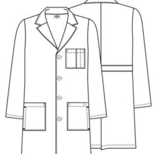 White Lab Coat Dickies 37 Unisex Customizable image 3