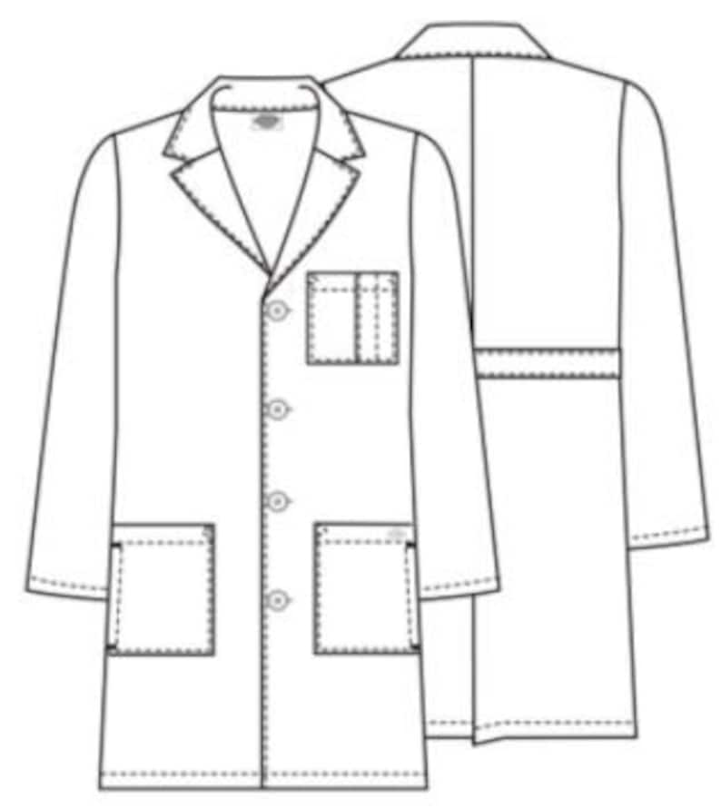 White Lab Coat Dickies 37 Unisex Customizable image 3