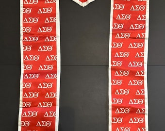 Delta Sigma Theta Gradution Stole-Silk. Perfect for your Special Occasion or Special Event! Sale Price ends Sunday!