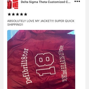 Delta Sigma Theta Customized Coach Jacket. Special Pricing ends Sunday image 10