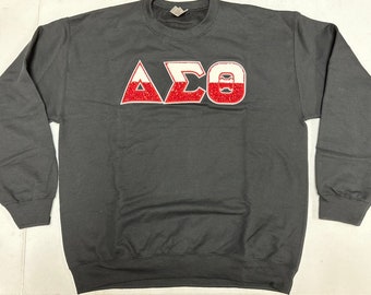 Delta Sigma Theta Chenille/Sequin Sweatshirt