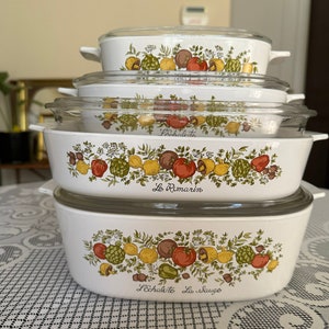 Vintage 1970s Spice of Life Corningware Set