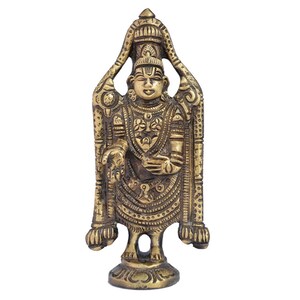 Religious Tirupati Balaji Brass Statue for Home Temple