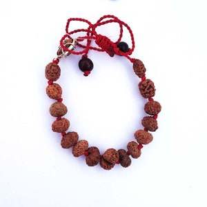 1 to 14 Mukhi Indonesian (Java) Siddha Rudraksha Bracelet In Adjustable Red Thread 9mm-10mm Lab Certified