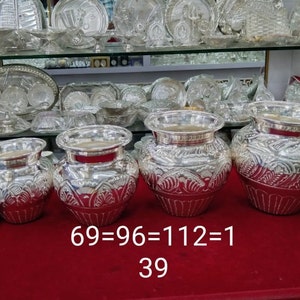 Pur Silber Design Kalash für Pooja Mandir - Lota, Silber Kalasam für Geschenk und Pooja und Tempel Zweck