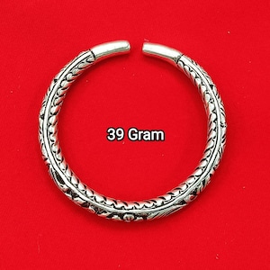 Argento sterling 925 fatto a mano regolabile Kada / finitura anticata Designer Punjabi Kada per uomo