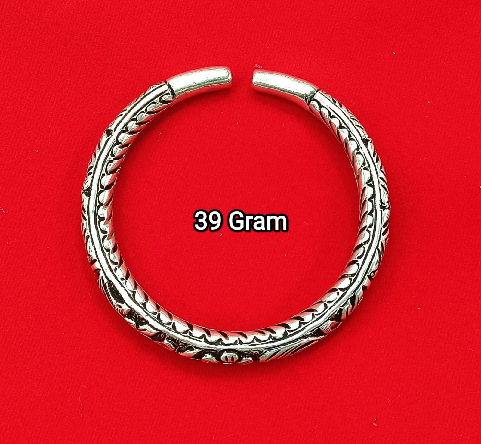 925 sterling silver handmade Adjustable Kada Antic Finish Designer Punjabi Kada for men