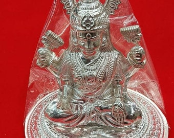 Pure Silver Laxmi Idol for Personal Use, Temple Usage or Gifting Purpose