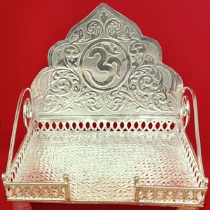 Handmade 925 Pure Silver Handcrafted Singhasan / Silver Made Throne for Home Decore Pooja at Home/ Reglious Item for Pooja at Home