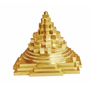 Golden Brass Meru Shree Yantra for Vastu, Home, Pooja, Prosperity, Shri Laxmi Yantra Lakshmi Yantra