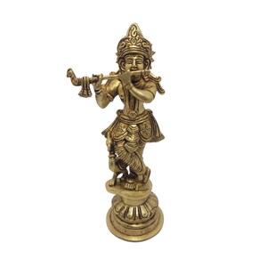 Lord Krishna Brass Statue