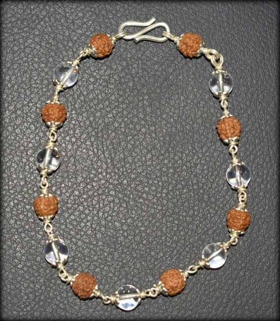 7 Mukhi Rudraksha & Crystal | Sphatik Diamond Cut Beads Bracelet (10 mm  beads) | eBay