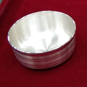 Handmade 999 fine silver baby bowl, excellent silver utensils from india, plain high quality silver vessels, silver kitchen utensils