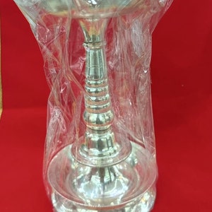 Handcrafted Pure Silver Puja Diya or Lamps for Puja Usage, Classic Silver Samai Lamp, meticulously handcrafted from pure silver