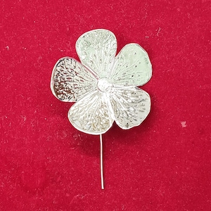 Hibiscus Puja Silve Flower In Pure 925 Silver for Puja offering hindu god religion Pooja Item, Jaswanti Puja Silver Flower In Pure Silver