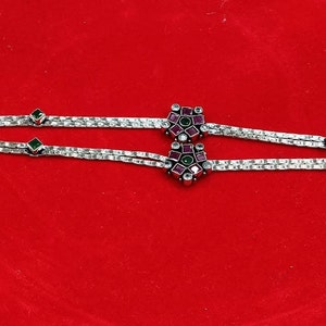 Reines 925 Silber Antik Fußkettchen / Payal - 31 Gramm