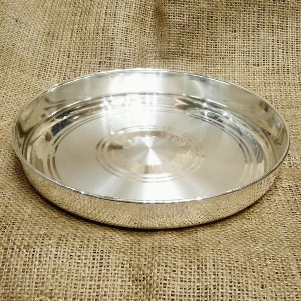 999 Fine Pure Silver Handmade Solid Plan Thali Plate Tray for Prasad Baby Food 3 Inch Approx 36 Gram Approx Etsy UK
