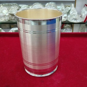 Pure 999 fine silver handmade vessel, water/milk Glass tumbler, silver flask, baby kids silver utensils stay healthy gift article