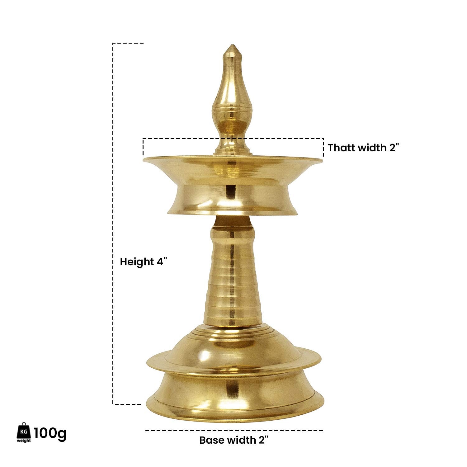 Nilavilakku Kerala Brass Oil Lamp for Pooja at Home, Office or