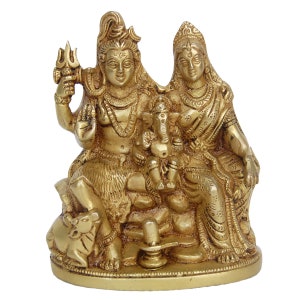 Shiva Parivar Brass Religious Statue