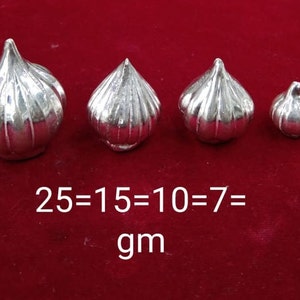 Ganesh Modak In 92.5 Purity Silver for Puja Offering, Sweet Prasad for Lord Ganesh Hindu Religion Pooja Item