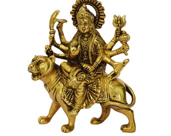 Ma Durga Idol Brass Statue for Home Temple