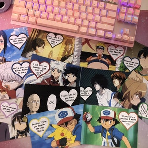 12 pezzi romantici anime carte regalo digitali, regali anime, regali manga, regali per gli appassionati di anime