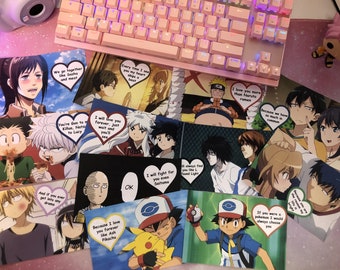 12pcs Romantic Anime Digital Gift Cards, Anime Gifts, Manga Gifts, Gifts For Anime Fans