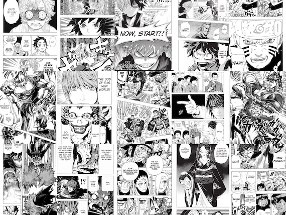 200pcs Shonen Manga Wall Collage Bonus 20pcs Anime Manga