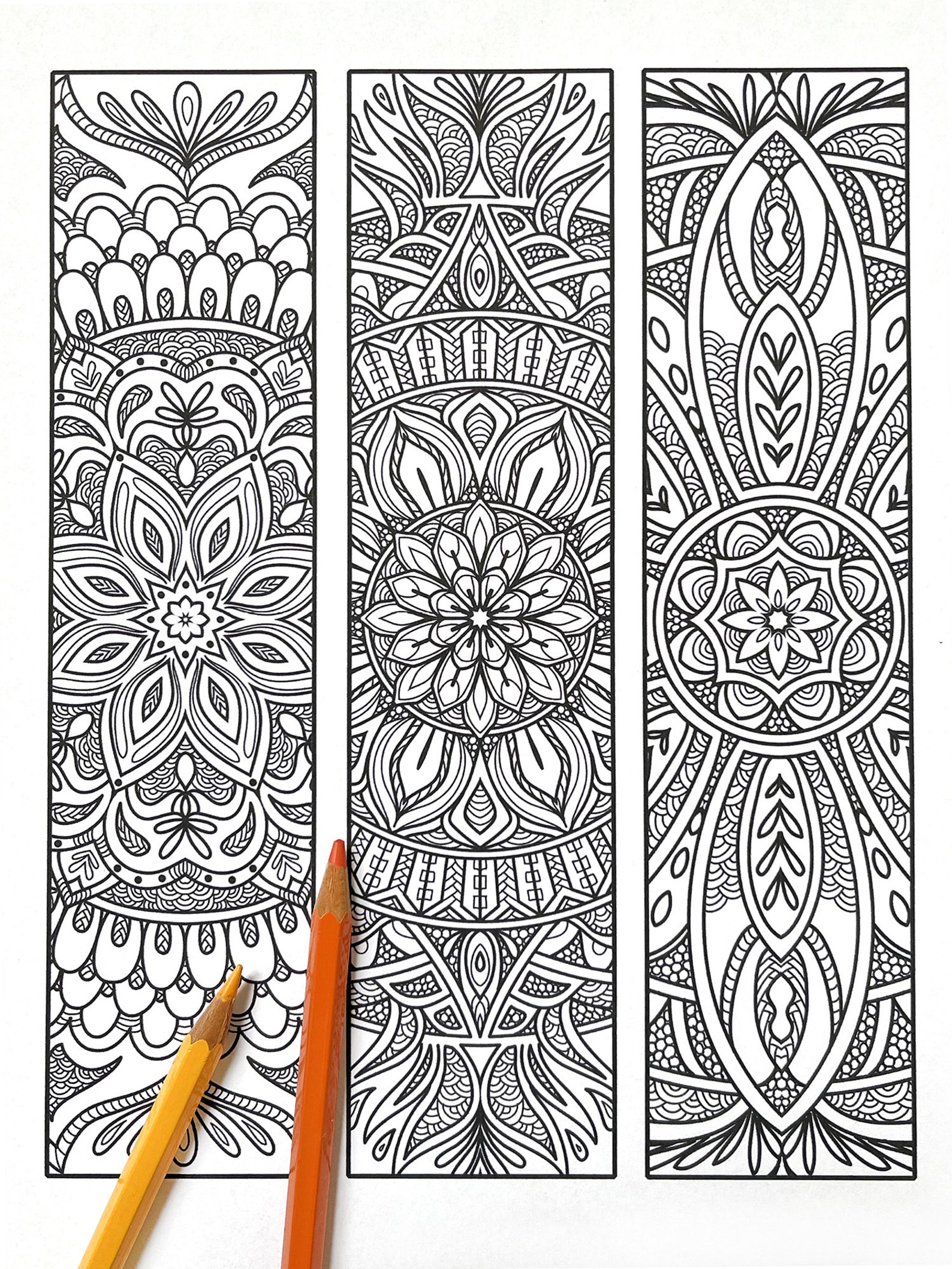 Marque Page Mandala A Imprimer Gratuit 3 marque-pages Mandala imprimable à colorier Produit à | Etsy