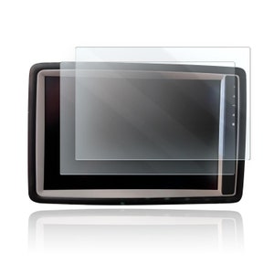 Puede incluir: Un protector de pantalla negro y plateado para un dispositivo de pantalla plana grande. El protector de pantalla está hecho de vidrio templado transparente y está diseñado para proteger la pantalla de arañazos y grietas.