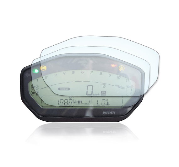 MotoScreenies Screen Protector For Aprilia RSV4 / Factory Dashboard – Transparent 2-Pack