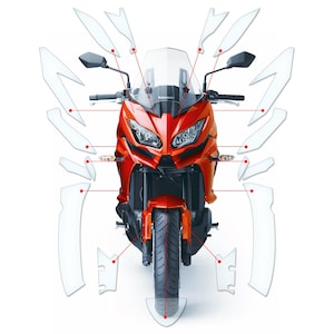 Paint protection & tank protection film for Kawasaki Versys 1000 2015-2018 Scratch protection, stone chip protection, motorcycle film