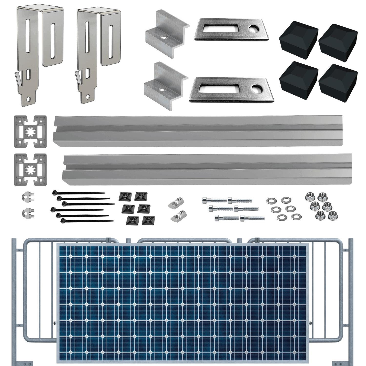SUPPORTO MODULO FOTOVOLTAICO Centrale Elettrica Da Balcone Fissaggio - Foto 4