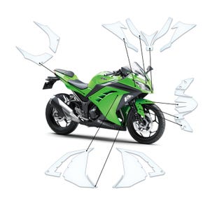 Paint protection & tank protection film for Kawasaki Ninja 300 (2013-2018) Scratch protection, stone chip protection, motorcycle film
