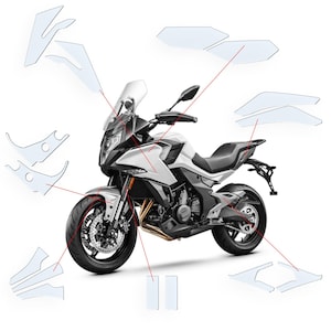 Paint protection film transparent for motorcycles, stone chip protection film scratch-resistant, Oraguard TPU motorcycle film set, Bike UV suitable for CF Moto 70