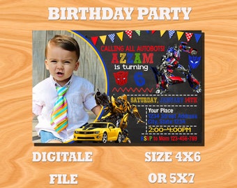 Transformers Invitation Etsy