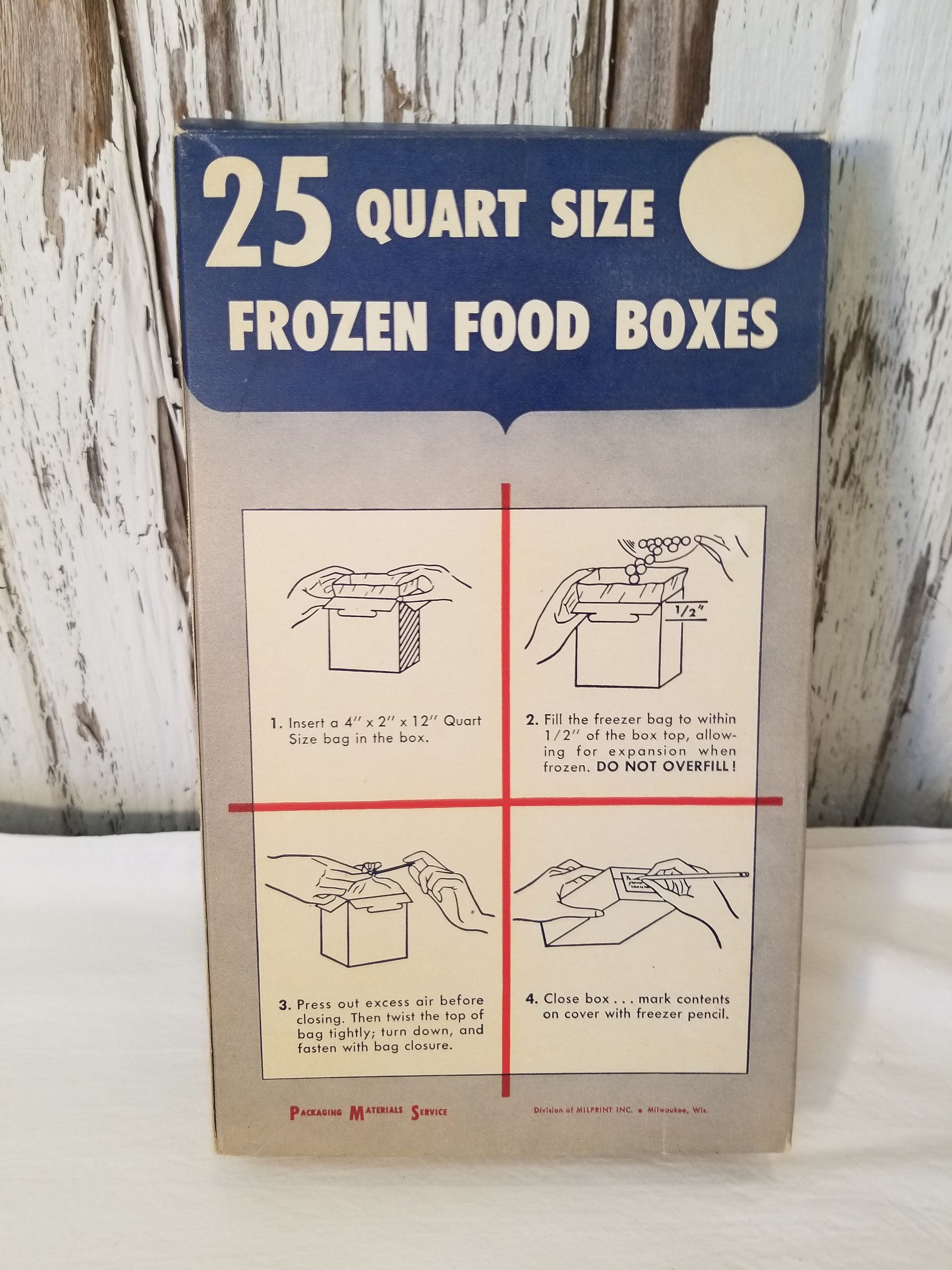 Vintage Box of 11 Frozen Food Boxes Red White Blue Etsy UK