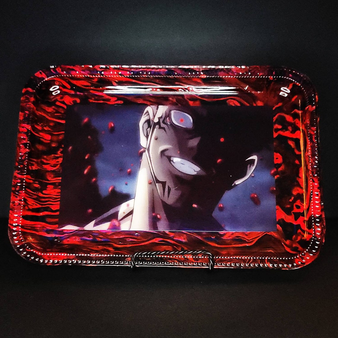 Custom Anime themed Hydro painted rolling tray Etsy