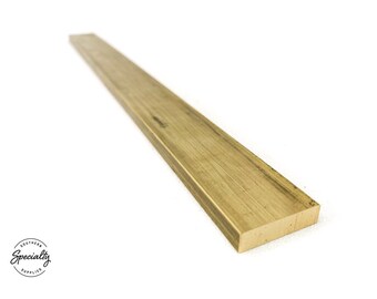 1/4 x 2 C360 Brass Flat BAR 12 Long Solid .250 Plate Mill Stock H02 1/4 x 2 C360 Brass Flat BAR 12 Long Solid .250 Plate Mill Stock H02