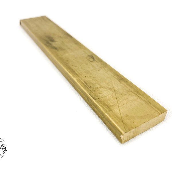 C360 Brass Flat Bar Stock - 3/8" X 2" X 10" - USA Made Solid Plate For Machining
